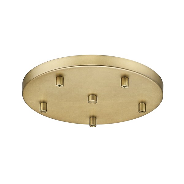 Z-Lite Multi Point Canopy Ceiling Plate, 5-Light, 12 In.W x 1.5 In.H, Modern Gold CP1205R-MGLD - main
